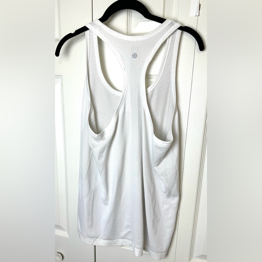 Lot 2 LULULEMON Swiftly Tech Racerback Tank Tops Pink Raspberry Glo Light White - Picture 13 of 16